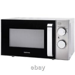 Stainless Steel 17L Microwave 700W 5 Cooking Power Levels & Defrost Black