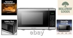 Stainless Steel Countertop Microwave, 20L Capacity, 10 Power Levels & Eco Mode