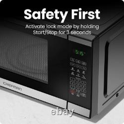 Stainless Steel Countertop Microwave, 20L Capacity, 10 Power Levels & Eco Mode