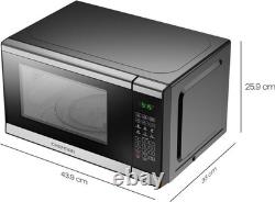 Stainless Steel Countertop Microwave, 20L Capacity, 10 Power Levels & Eco Mode