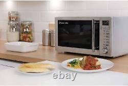 Stainless Steel Digital Grill Microwave with 5 Power Levels Automatic Defrost