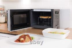 Stainless Steel Digital Grill Microwave with 5 Power Levels Automatic Defrost