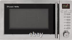 Stainless Steel Digital Grill Microwave with 5 Power Levels Automatic Defrost