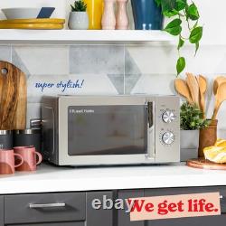 Stainless Steel Microwave 20 Litre 800W Solo Manual with 5 Power Levels Defrost