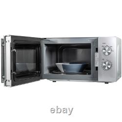 Stainless Steel Microwave 20 Litre 800W Solo Manual with 5 Power Levels Defrost