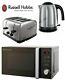 Stainless Steel Microwave Kettle And Toaster Set Russell Hobbs Futura Cambridge