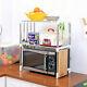 Stainless Steel Microwave Oven Stand Shelf Caddy Side Storage Rack Organizer
