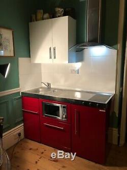 Standalone compact kitchen unit. Microwave oven &grill, dishwasher, fridge freezer