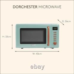Stylish 20L 800W Digital Microwave Oven, 5 Power Levels, Countertop Kitchen A