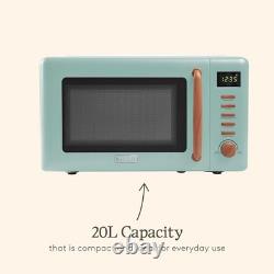 Stylish 20L 800W Digital Microwave Oven, 5 Power Levels, Countertop Kitchen A