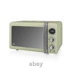 Swan 20Ltr Retro Digital Microwave 800W With 5 power levels In Vintage Green