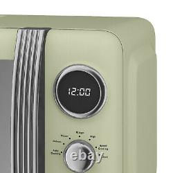 Swan 20Ltr Retro Digital Microwave 800W With 5 power levels In Vintage Green