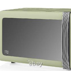 Swan 20Ltr Retro Digital Microwave 800W With 5 power levels In Vintage Green