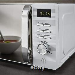 Swan 700W White Symphony Digital Microwave 20L Digital Display SM22038WN -New