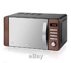 Swan Copper Microwave 20L 800w Pyramid Kettle 3kW 1.7L & 2 Slice Toaster Set