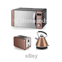 Swan Copper Microwave Kettle and Toaster Set SM22090COPN SK34010COPN ST14040COPN