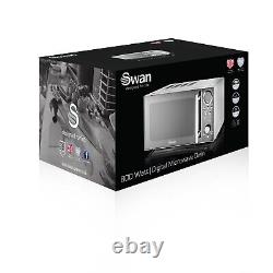 Swan Jug Kettle, 2 Slice Toaster & 800W Microwave Polished Stainless Steel