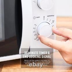 Swan Microwave Oven Manual 20L 5-Power Levels 35 Min Timer Defrost 700W White