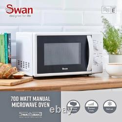 Swan Microwave Oven Manual 20L 5-Power Levels 35 Min Timer Defrost 700W White