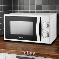 Swan Microwave Oven Manual 20L 5-Power Levels 35 Min Timer Defrost 700W White