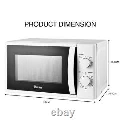 Swan Microwave Oven Manual 20L 5-Power Levels 35 Min Timer Defrost 700W White