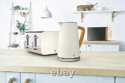 Swan Nordic 1.7 Litre Jug Kettle, 4 Slice Toaster & 800W LED Microwave in White