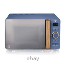 Swan Nordic Blue 1.7L Kettle, 2 Slice Toaster & 20L Digital Microwave Set