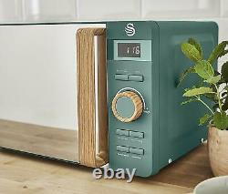 Swan Nordic Digital Microwave Scandi Style 800W 20L Pine Green SM22036GREN