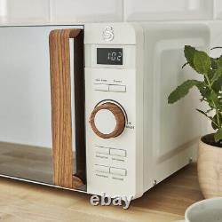 Swan Nordic Modern Cotton White Scandinavian Style Digital 20L 800W Microwave