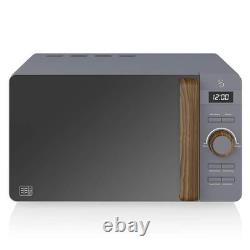 Swan Nordic Slate Grey 1.7L Kettle, 4 Slice Toaster & 20L Digital Microwave Set