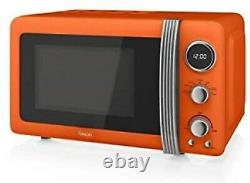 Swan Orange Combo Retro Set Digital Microwave Cordless Jug Kettle and Toaster
