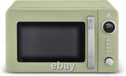 Swan Retro 20L Digital Microwave, 5 Power Levels, 12 Auto Cook Pre-Sets, Defrost