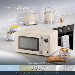 Swan Retro 20L Digital Microwave, 5 Power Levels, 12 Auto Cook Pre-Sets, Defrost