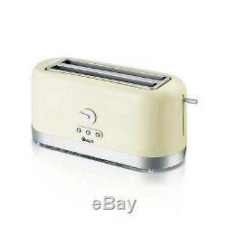 Swan Retro 20L Microwave, Cordless Design 1.7L Jug Kettle & 4 Slice Toaster Set