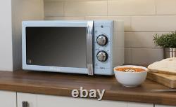 Swan Retro 25L 900W Manual Microwave in Blue SM22070LBLN Retro Design Microwave