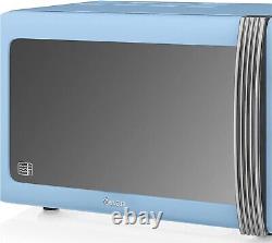 Swan Retro 25L 900W Manual Microwave in Blue SM22070LBLN Retro Design Microwave