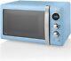 Swan Retro Blue Digital 20l Microwave 800w Freestanding Countertop-sm22030lbln