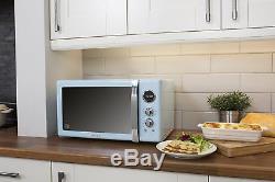 Swan Retro Digital Combi Microwave with Oven and Grill, 25 Ltr, 900 W Blue