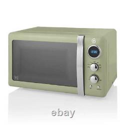 Swan Retro Green 800W Digital Microwave