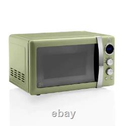 Swan Retro Green 800W Digital Microwave