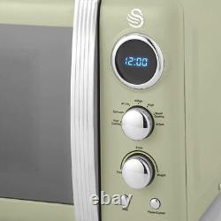 Swan Retro Green 800W Digital Microwave