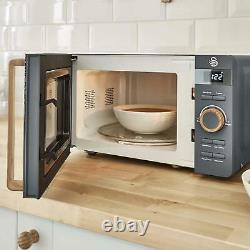 Swan SM22036GRYN Slate Grey 20L 800W Nordic-Style Digital Microwave Oven