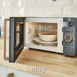 Swan SM22036GRYN Slate Grey 20L 800W Nordic-Style Digital Microwave Oven