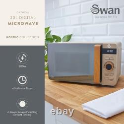 Swan SM22036LOAT 800 Watt 20 Litres Free Standing Microwave Oat