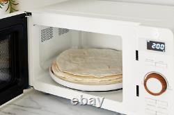 Swan SM22036LWHTN Nordic LED Digital Microwave with Glass Turntable, 6 Power Lev