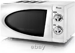 Swan SM3090N Manual Solo Microwave with 6 Power Levels, 800 Watt, 20 White