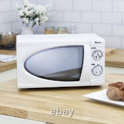 Swan SM3090N Manual Solo Microwave with 6 Power Levels, 800 Watt, 20 White