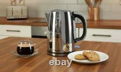 Swan Stainless Steel 20L Microwave, 1.7L Jug Kettle and 4 Slice Toaster Set