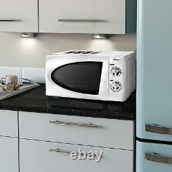 Swan Stylish Manual Solo Microwave 20 L 800 W 6 Power Levels, White SM3090N