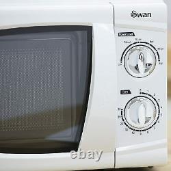 Swan Stylish Manual Solo Microwave 20 L 800 W 6 Power Levels, White SM3090N